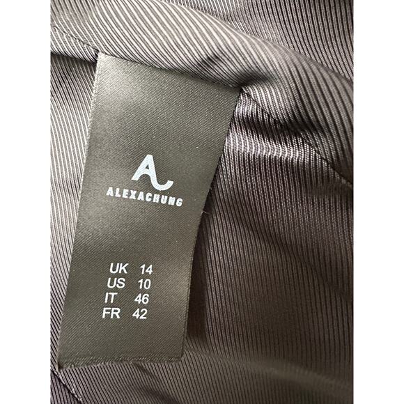 NWT Alexa Chung Velvet Tuxedo Blazer Black Women’s US 10 Satin Lapel - Picture 8 of 14